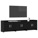 Vidaxl tv-kast 168 x 33 x 47 cm zwart eiken bewerkt hout