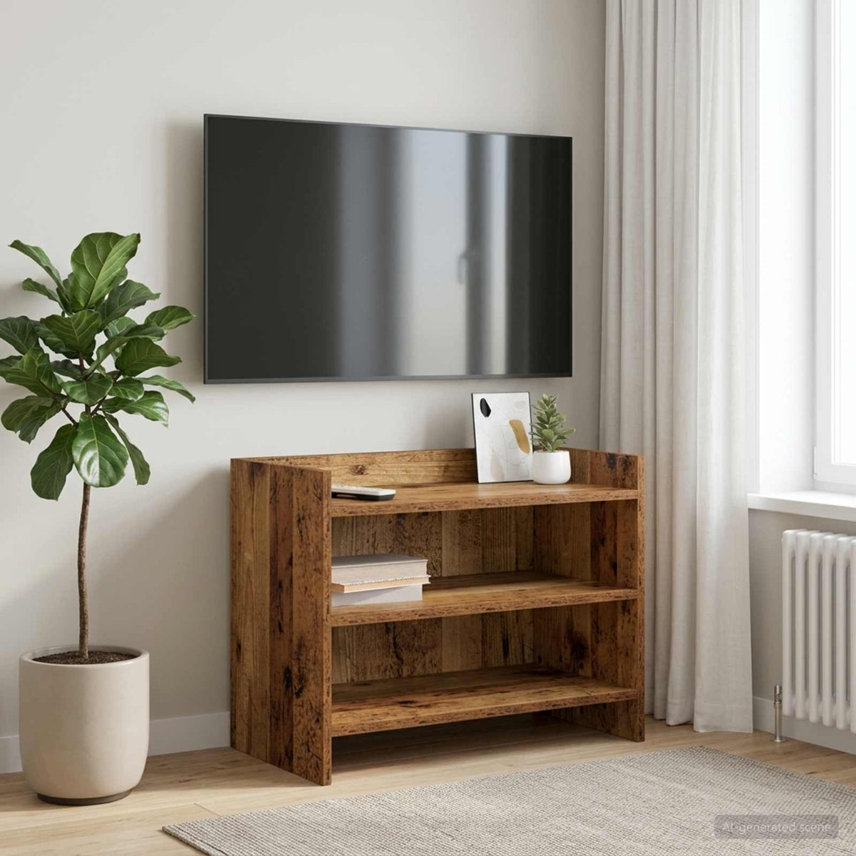 Vidaxl tv-kast 60 x 33 x 47 cm oud hout bewerkt hout