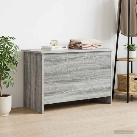 Vidaxl opbergkist met opslag grijs sonoma 80 x 40 x 50 cm bewerkt hout