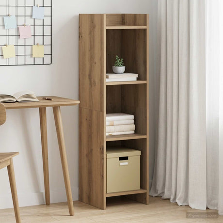 Vidaxl boekenkast 3-laags 30 x 30 x 111 cm artisanaal eiken