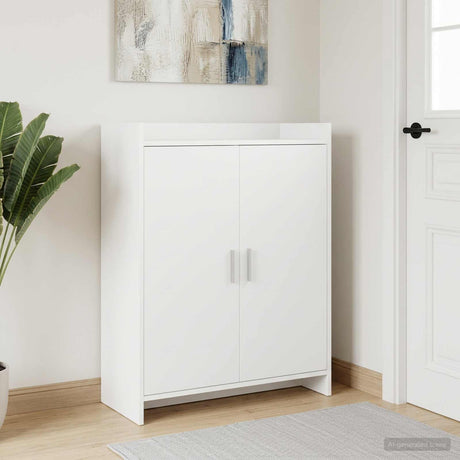 Vidaxl schoenenkast met opslag wit 73,5 x 36 x 92 cm bewerkt hout