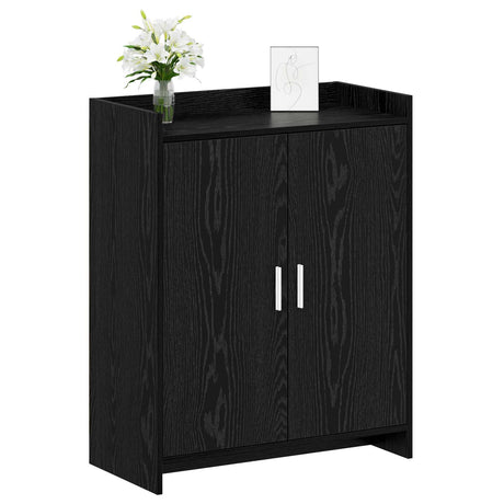 Vidaxl schoenenkast zwart eiken 73,5 x 36 x 92 cm bewerkt hout
