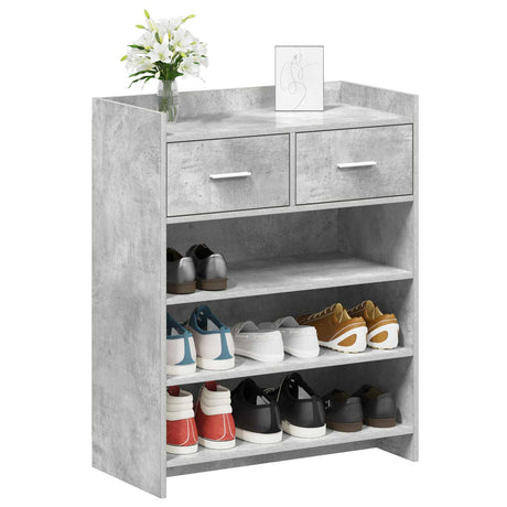 Vidaxl schoenenkast 73,5 x 36 x 92 cm bewerkt hout betongrijs