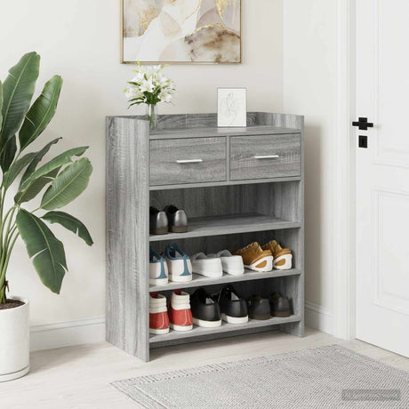 Vidaxl schoenenkast 73,5 x 36 x 92 cm bewerkt hout grijs sonoma