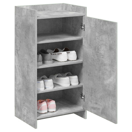 Vidaxl schoenenkast met opslag betongrijs 48 x 36 x 92 cm bewerkt hout