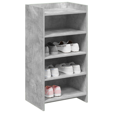 Vidaxl schoenenkast met opslag betongrijs 48 x 36 x 92 cm bewerkt hout