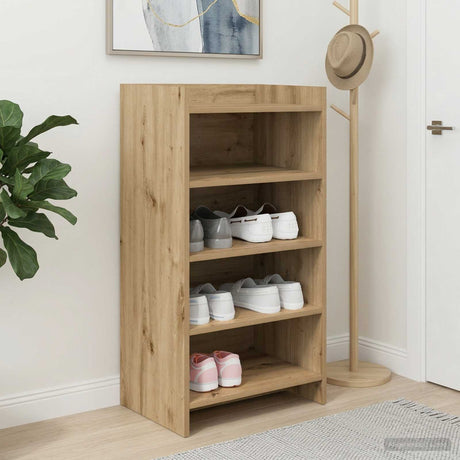 Vidaxl schoenenkast 48 x 36 x 92 cm bewerkt hout artisanaal eiken