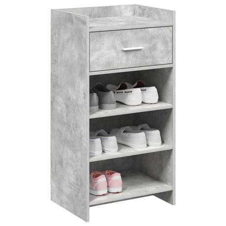 Vidaxl schoenenkast met lade betongrijs 48 x 36 x 92 cm bewerkt hout