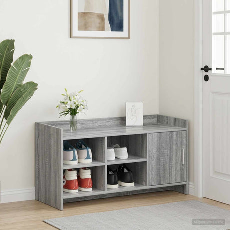 Vidaxl schoenenkast grijs sonoma 100 x 39,5 x 51 cm bewerkt hout