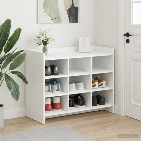 Vidaxl schoenenkast met opslag wit 85 x 39,5 x 70 cm bewerkt hout