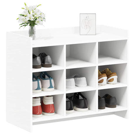 Vidaxl schoenenkast met opslag wit 85 x 39,5 x 70 cm bewerkt hout