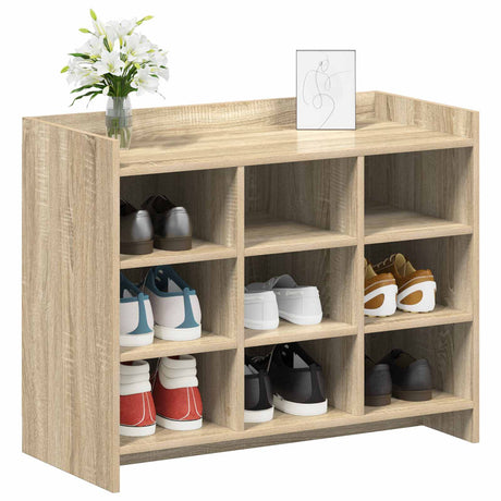 Vidaxl schoenenkast sonoma eiken 85 x 39,5 x 70 cm bewerkt hout