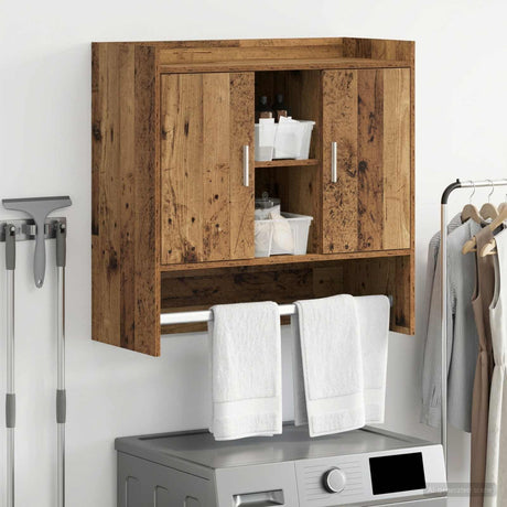 Vidaxl wandplank muurmontage oud hout 80 x 36 x 80 cm bewerkt hout