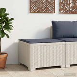 Vidaxl eénpersoons tuinbank met kussen rattan look pp wit