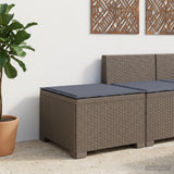 Vidaxl eénpersoons tuinbank met kussen rattan look pp lichtgrijs