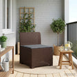 Vidaxl eénpersoons tuinbank met kussen rattan look pp bruin