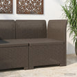 Vidaxl eénpersoons tuinbank rattan look pp lichtgrijs
