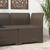 Vidaxl eénpersoons tuinbank rattan look pp lichtgrijs