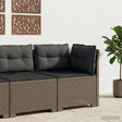 Vidaxl eénpersoons tuinbank met kussens rattan look pp lichtgrijs