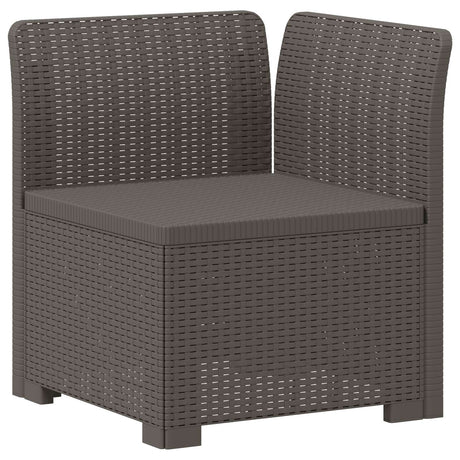 Vidaxl eénpersoons tuinbank met kussens rattan look pp lichtgrijs