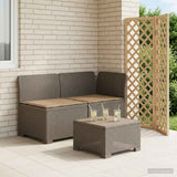 Vidaxl tweedelige tuinbank met kussens rattan look 2-zits pp