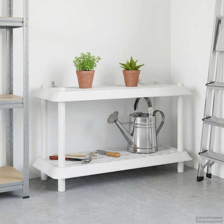 Vidaxl plankenunit 2-laags 100 x 40 x 55,5 cm pp wit