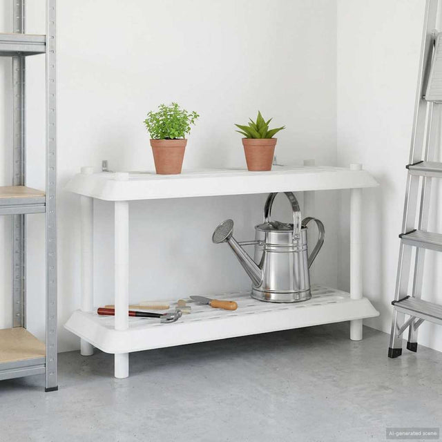Vidaxl plankenunit 2-laags 100 x 40 x 55,5 cm pp wit