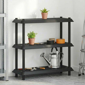 Vidaxl plankenunit 3-laags 100 x 40 x 96 cm pp antracietkleurig