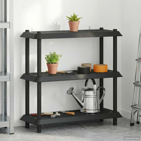Vidaxl plankenunit 3-laags 100 x 40 x 96 cm pp antracietkleurig