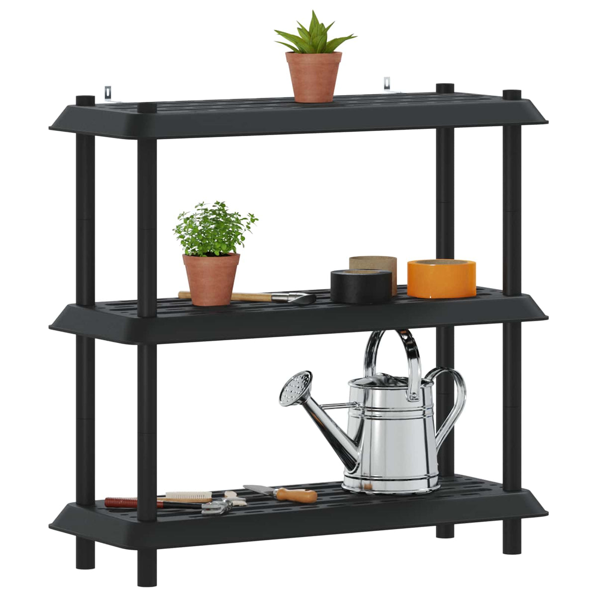 Vidaxl plankenunit 3-laags 100 x 40 x 96 cm pp antracietkleurig