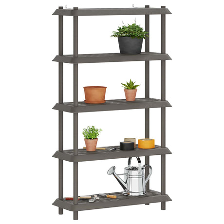 Vidaxl plankenunit 5-laags 100 x 40 x 177 cm pp lichtgrijs