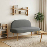 Vidaxl beklede bank met rugleuning donkergrijs 110 x 60 x 76 cm