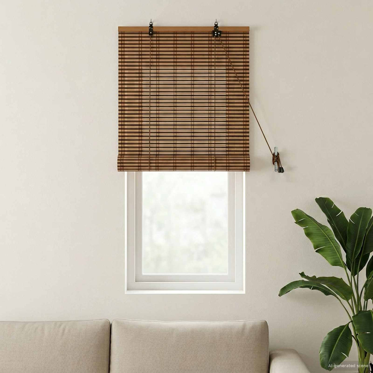 Vidaxl rolgordijn bruin 50 x 160 cm bamboe