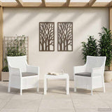 Vidaxl loungeset 3 st wit pp