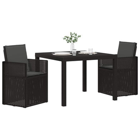 Vidaxl tuin eettafelset 3 st antracietkleurig pp