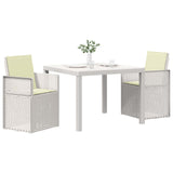 Vidaxl tuin eettafelset 3 st wit en crèmekleurig pp