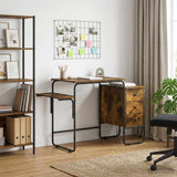 Vidaxl bureau met opbergruimte gerookt eiken 120 x 50 x 75 cm