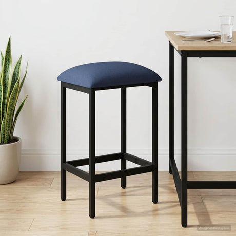 Vidaxl barkruk blauw 40 x 32 x 74 cm bewerkt hout