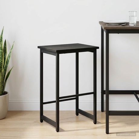 Vidaxl barkruk zwart eiken 40 x 32 x 74 cm bewerkt hout