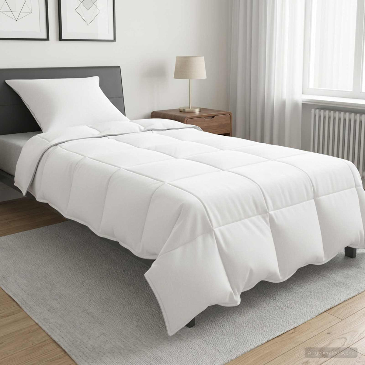 Vidaxl vol jaar dekbed wit 135 x 220 cm bamboevezel