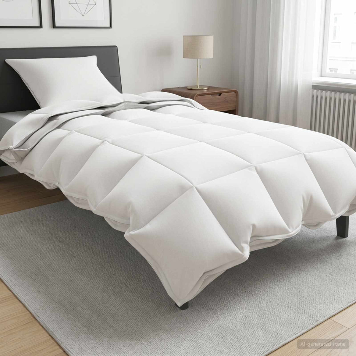 Vidaxl vol jaar dekbed wit 135 x 200 cm bamboevezel