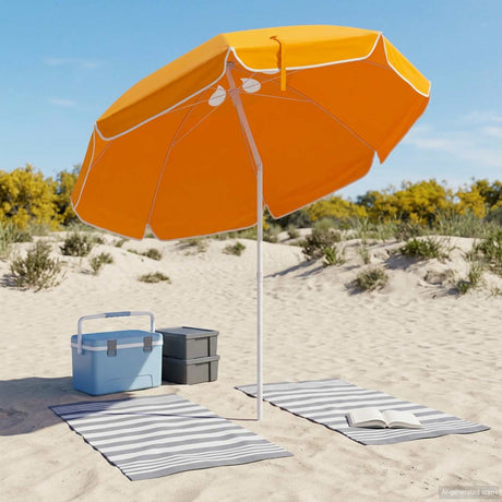 Vidaxl tuinparasol 240 cm 170t polyester oranje