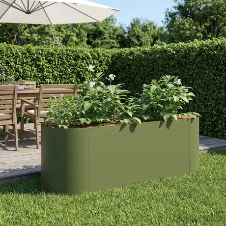 Vidaxl verhoogd tuinbed olijfgroen 120 x 40 x 40 cm