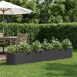 Vidaxl verhoogd tuinbed zwart 280 x 40 x 40 cm