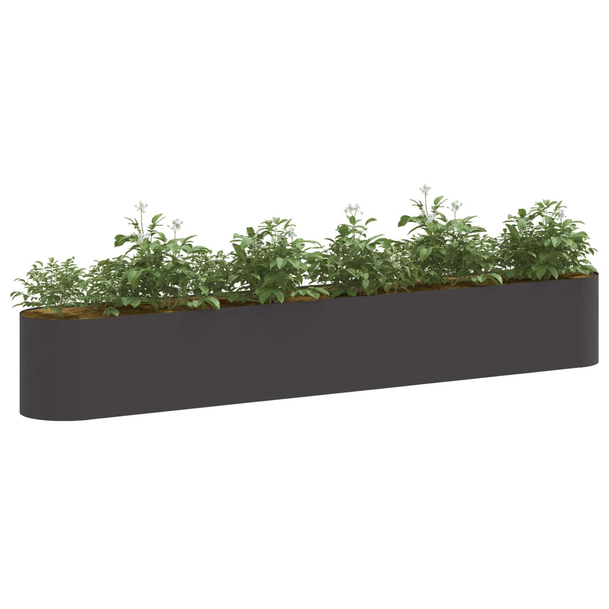 Vidaxl verhoogd tuinbed zwart 280 x 40 x 40 cm