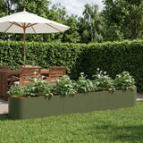 Vidaxl verhoogd tuinbed olijfgroen 280 x 40 x 40 cm