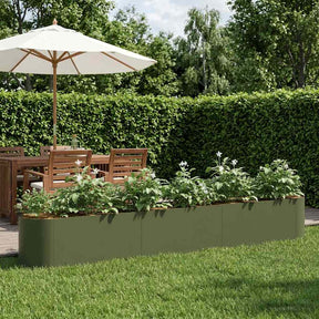 Vidaxl verhoogd tuinbed olijfgroen 280 x 40 x 40 cm