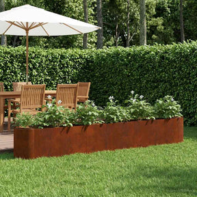 Vidaxl verhoogd tuinbed weervast staal 280 x 40 x 40 cm