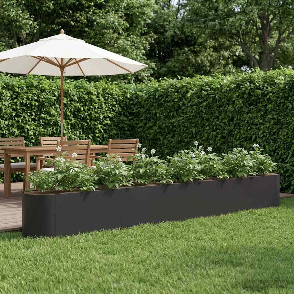 Vidaxl verhoogd tuinbed zwart 360 x 40 x 40 cm