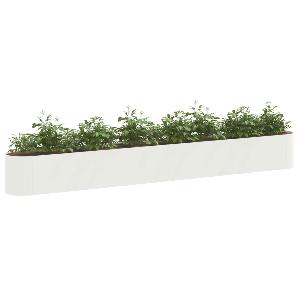 Vidaxl verhoogd tuinbed wit 360 x 40 x 40 cm